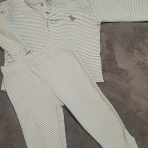 Carter's Cream Striped Pajama Set